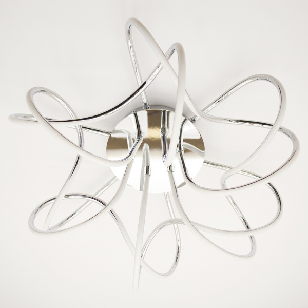 Люстра світлодіодна Luminaria R600 80 Вт білий/полірований хром LIANA MUSE 80W CHROME 