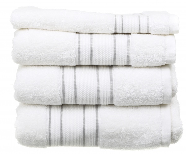 Рушник Villa 50x100 см білий із сірим Sous Dias 