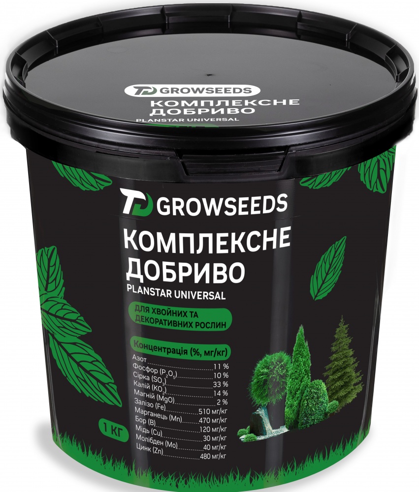 Добриво PLANTIN Planstar Universal для хвойних та декоративних рослин 1 кг