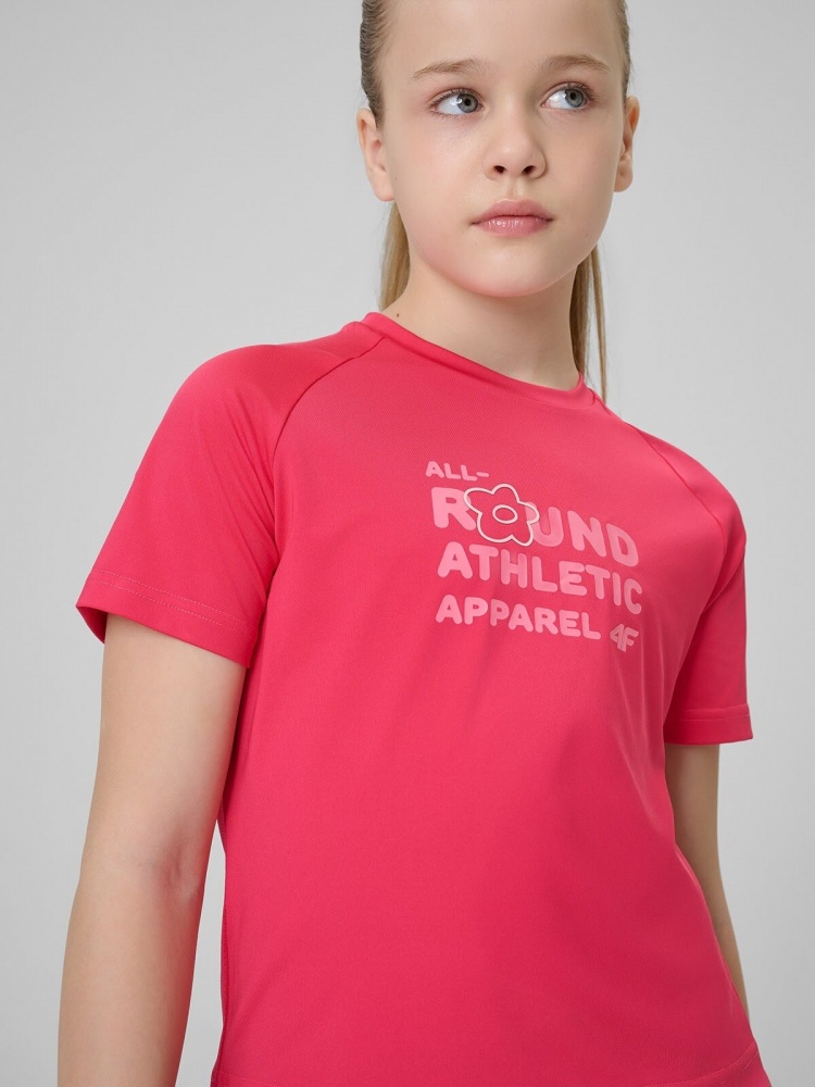 Футболка 4F TSHIRT FNK F1962 4FJWSS26TFTSF1962-53S р.134-140 розовый