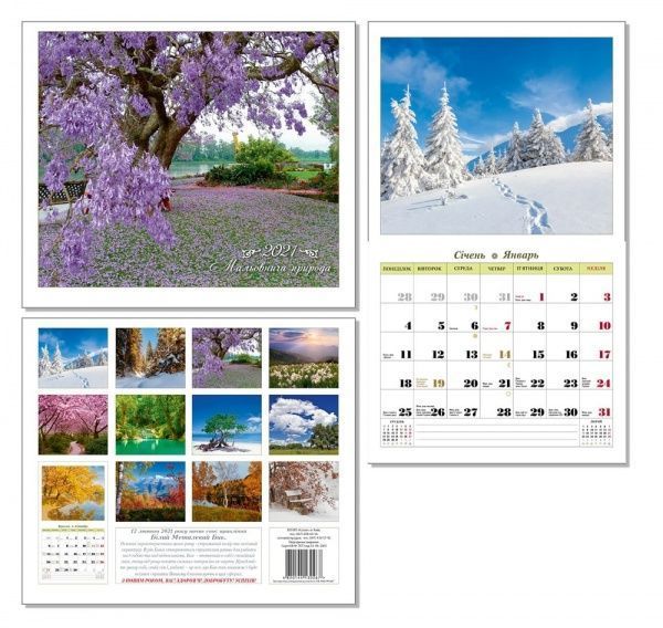 Календар перекидний «Мальовнича природа 2021» 4820144130267