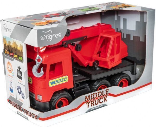 Машинка Wader кран «Middle truck» 39487