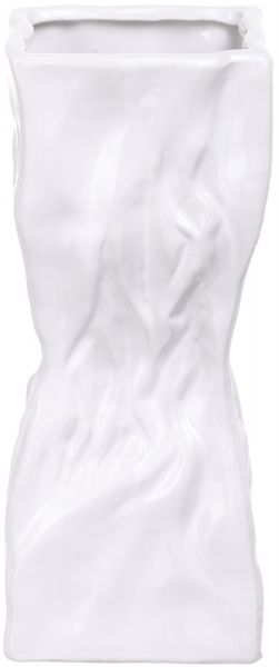 Ваза керамическая белая Squeezed 11,5х28 см