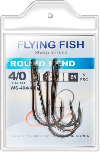 Гачок Flying Fish ROUND BEND №4/0 5 шт. WS-404(4/0)