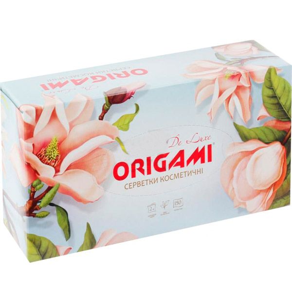 Серветки косметичні в коробці Origami 2 шари 150 лист.