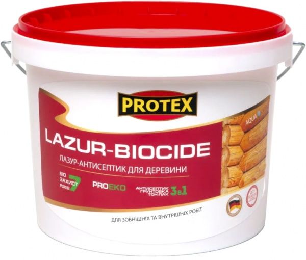 Лазур-антисептик Protex 3 в 1 тік шовковистий мат 10 л