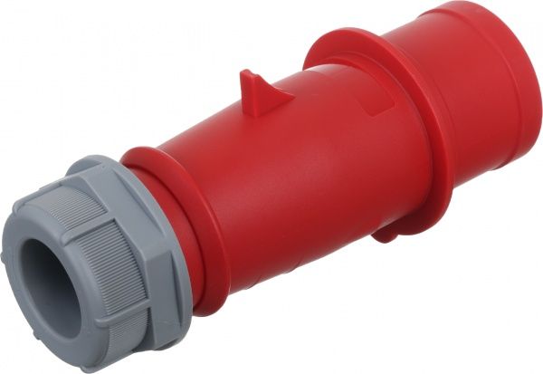 Вилка электрическая силовая с заземлением Expert 3p+PE (024) 380В 32А IP44 серый