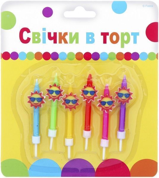 Набір свічок Святкові Ві та Ві 6 шт. 