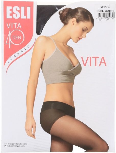 Колготки женские ESLI Vita Vita 40 den grafite р. 4 темно-серый 
