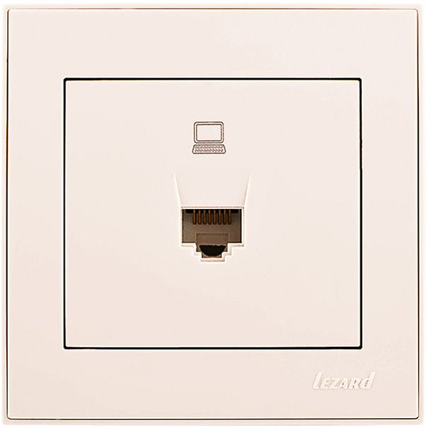 Розетка комп’ютерна Lezard Rain крем 703-0388-139