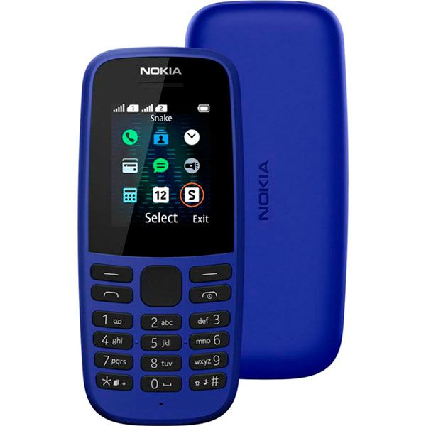 Мобильный телефон Nokia 105 SS 2019 (16KIGL01A13) blue
