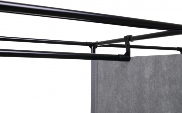 Тканинна шафа London 1720х1280х450 мм сірий із чорним 