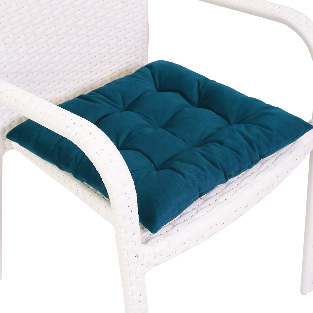 Подушка на стул стеганая 9 закрепок темно-синий Flox 88