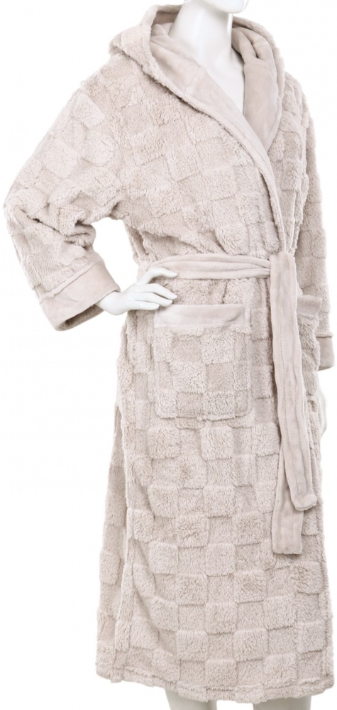Халат жіночий La Nuit з капюшоном Torino р. L бежевий