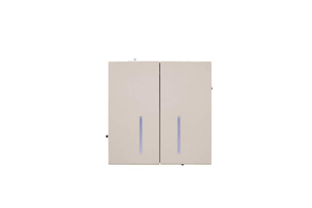 Механізм вимикача двоклавішний HausMark Juna з підсвіткою пісочна/бежевий 7041-1888U2-112QC