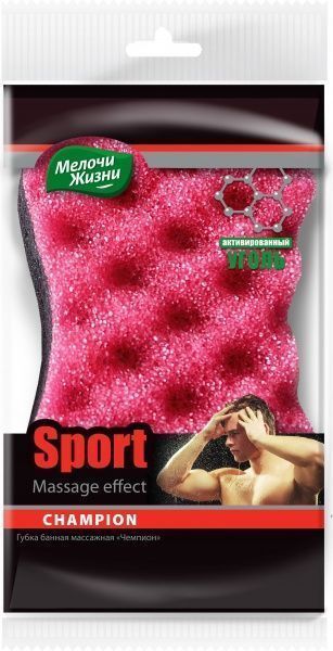 Мочалка Мелочи Жизни Чемпион массажная 