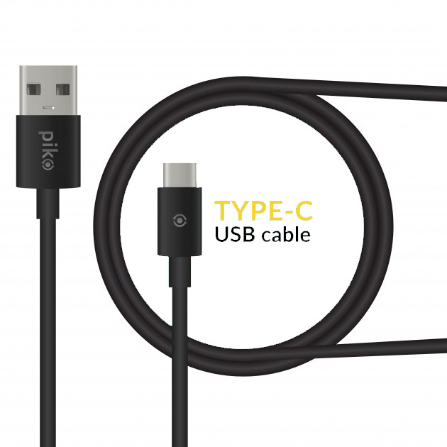 Кабель Piko USB Type-C – USB 1,2 м чорний CB-UT11