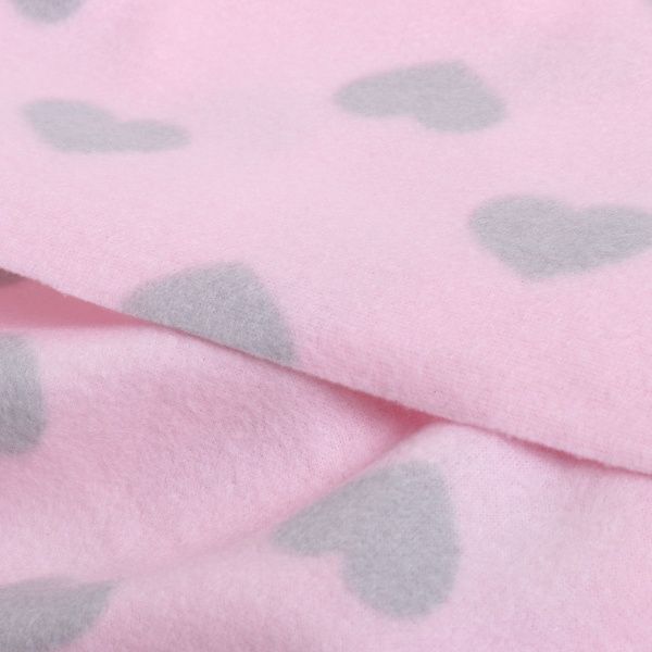 Плед Heart 125x150 см розовый с серым UP! (Underprice) 