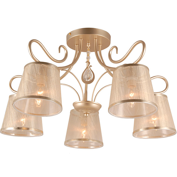 Люстра потолочная Victoria Lighting PL5 5x40 Вт E14 бежевый Fabrizia 