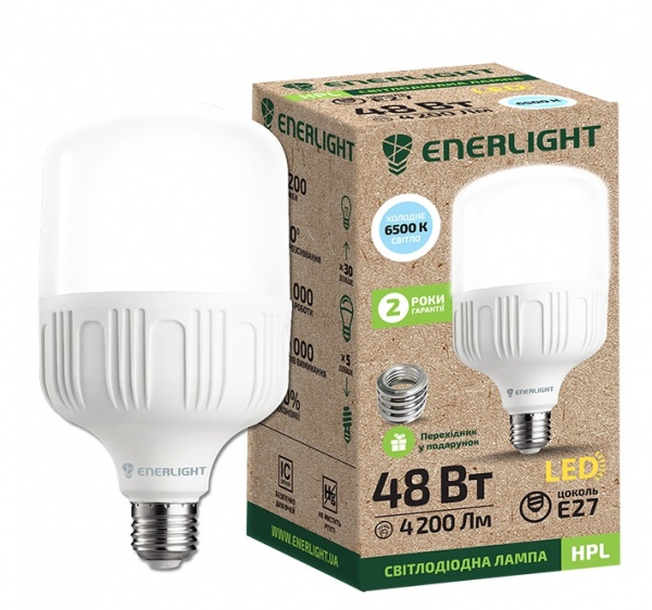 Лампа світлодіодна Enerlight 48 Вт T125 матова E27 220 В 6500 К HPLE2748SMDС 