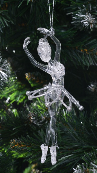 Подвеска Балерина Стандарт 6х12х3 см серебряный