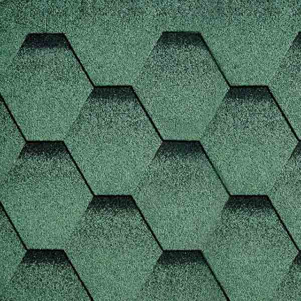 Битумная черепица Aquaizol Мозаика микс зеленая 3 кв.м