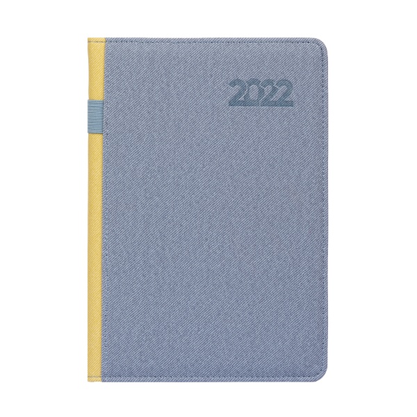 Щоденник датований блакитний джинс/оливковий Leo Planner City A5 2022