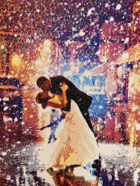 Набір для творчості зі стразами на підрамнику Щаслива мить 40x50 см 188836 Діамантові ручки 