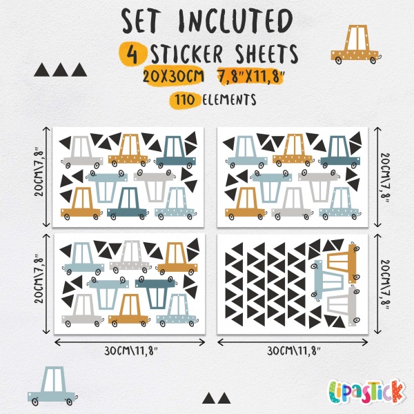 Стикеры-паттерны Lipastick Cars 120х20 см 7010620227