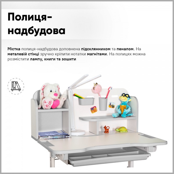 Комплект мебели детский Evo-kids BD-28 Panda Grey