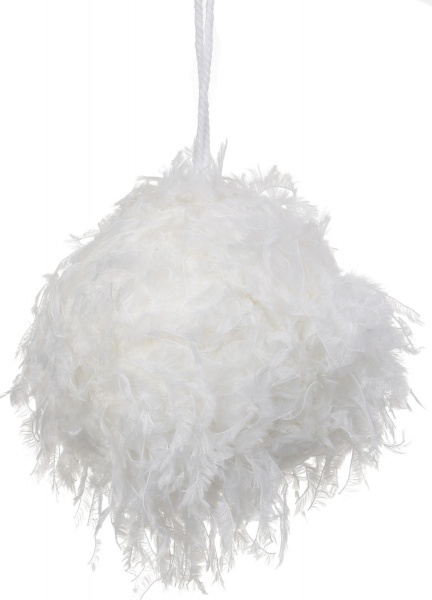 Куля новорічна Shunda пінопластиковий 100 мм білий SDA212910W