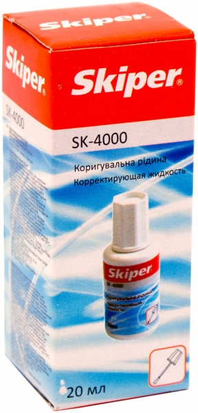 Коректор 20 мл з пензликом Skiper