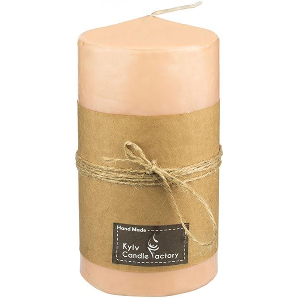 Свеча Candle Factory EcoLife оранжевая пастельная 140 мм