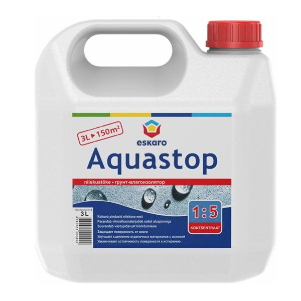 Ґрунтовка водовідштовхувальна Eskaro Aquastop концентрат 1:5 3 л