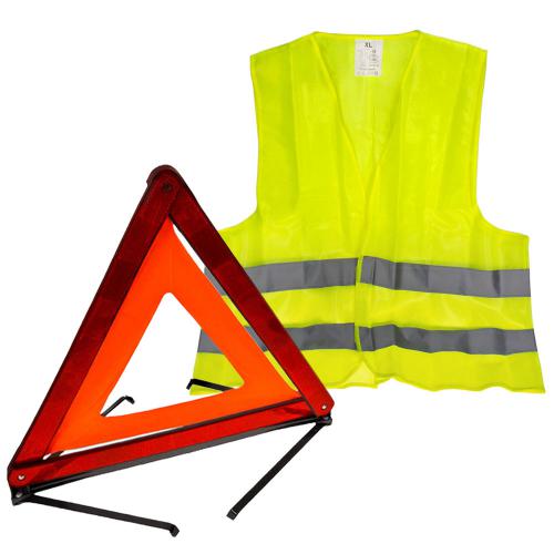 Знак аварійної зупинки ЗА007 та жилет безпеки ЖБ003