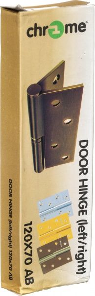 Петля столярна Chrome 74891 120x35x2,5 мм латунь ліва 2 шт