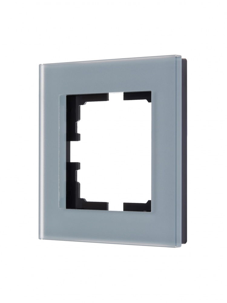 Рамка одноместная Lezard Vesna горизонтальная матовый серо-голубой 742-M7080-146
