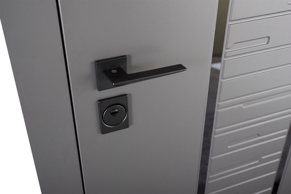 Дверь входная Abwehr КС (571+586) 086R (КВЦ)+(ОлС) кварцит / олово супермат 2050х860 мм правая