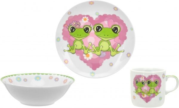 Набір дитячого посуду Happy Frogs 3 предмета (C556) Limited Edition