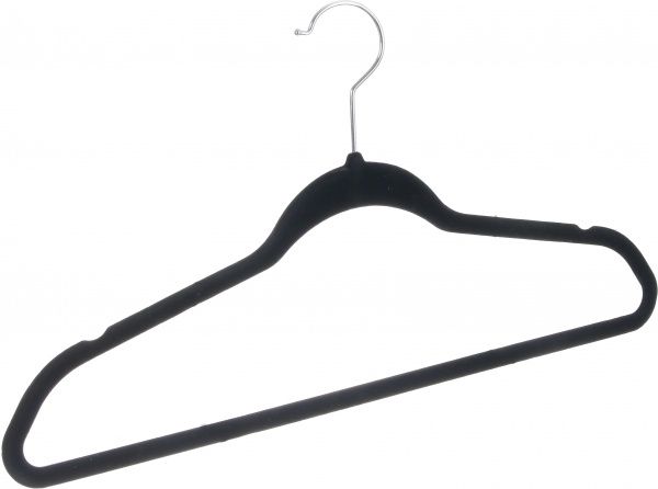 Набор плечиков Vivendi Velvet черный 44,5 см 12 шт. 