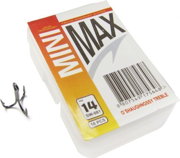 Крючок MiniMax Treble Hook o'shaughnessy №14 10 шт. SW081-14