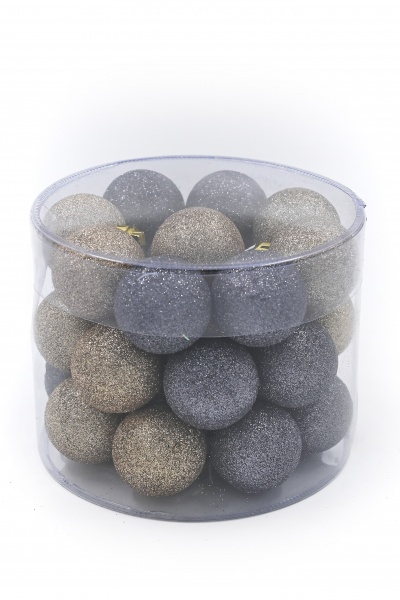 Набор шаров серебро d 145 мм 11,2 см 28 шт./уп.