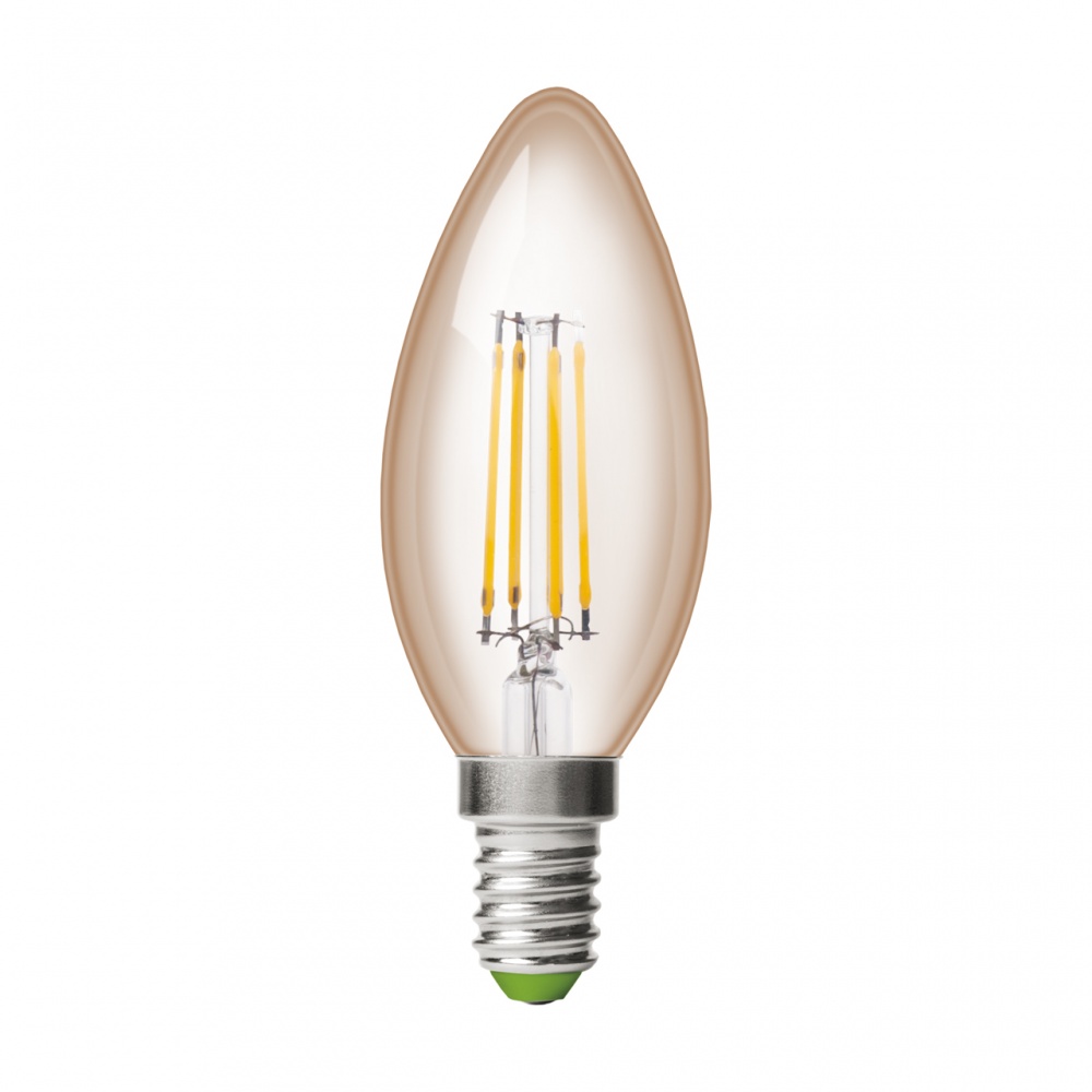 Лампа светодиодная Eurolamp 2 шт. C37 6 Вт E14 3000 К 220 В желтая MLP-LED-CL-06143(Amber)
