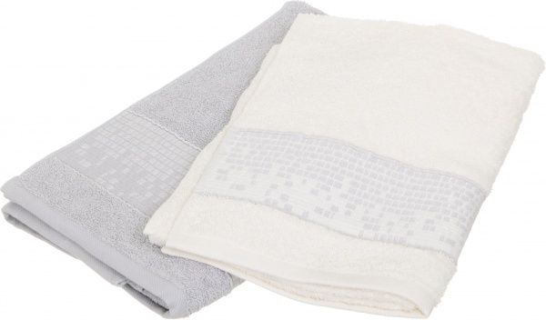 Набір рушників Jazz 2 шт. кремово-сірий Homeline 