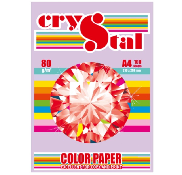 Папір кольоровий Crystal A4 80 г/м Lavender 185 лавандовий 