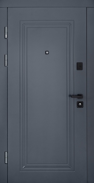 Двері вхідні Abwehr КС (518+517) 096R (7016+Б) сірий / білий 2060x960 мм праві