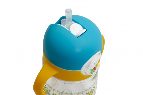 Поильник Baby Team с силиконовой трубочкой и ручками 300 мл