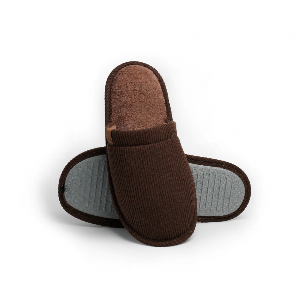 Тапки домашние Twins вельвет 15843 р.42/43 коричневый