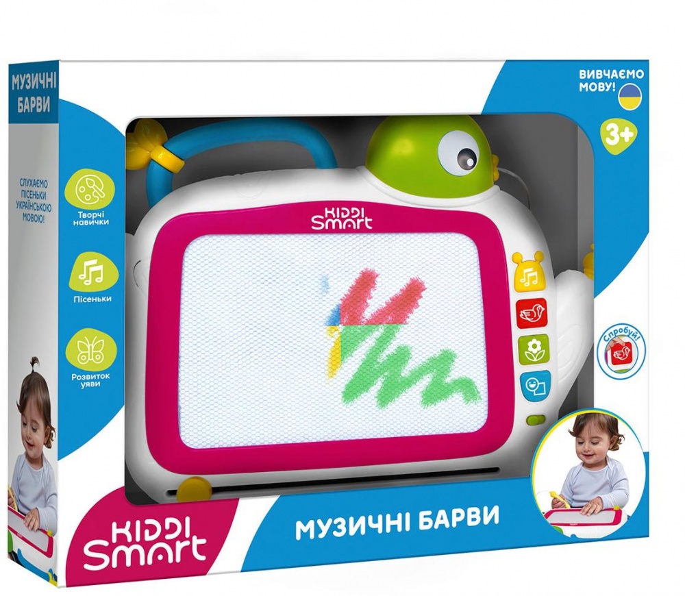 Игрушка развивающая Kiddi Smart агнитная доска Музыкальные краски DM909-UA