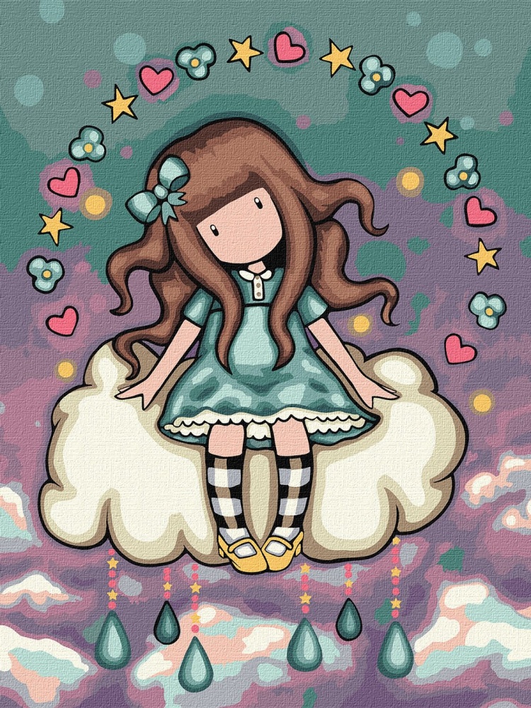 Картина за номерами April's Showers Santoro Gorjuss Collection 30х40 см Ideyka